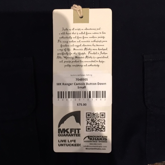 NWT MOUNTAIN KHAKIS RANGER BUTTON DOWN - Picture 4 of 4